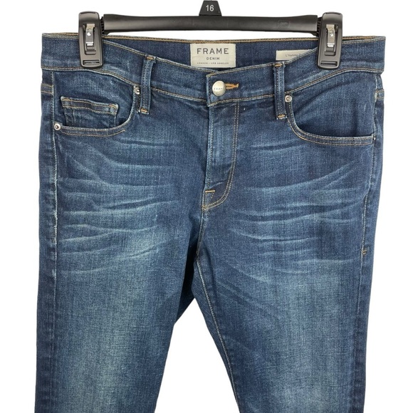 Frame | Blue Sierra Wash L’Homme Skinny Slim Leg Jeans - Picture 2 of 10